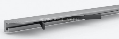 Алюминиевый микроплинтус скрытого монтажа 5х19 мм Laconistiq micro 19 ARM серебро 245 см