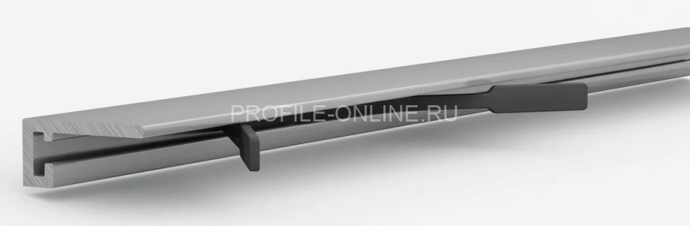 Алюминиевый микроплинтус скрытого монтажа 5х19 мм Laconistiq micro 19 ARM серебро 245 см