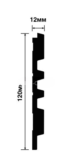 Стеновая панель 3D HiWood LV121 BR417 под дерево из фитополимера 12х120 мм 2,7 м