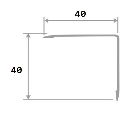 Уголок алюминиевый 40х40 мм ПН-40х40 бронза глянец 2,7 м
