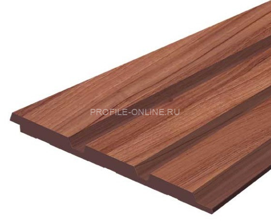 Отделочная стеновая декоративная панель с 3D эффектом Hiwood LV124 BR396 под дерево 120х12 мм из фитополимера 2,7 м