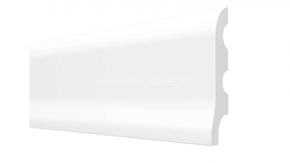 Напольный плинтус 54х16 мм Decor-Dizayn DD18 полистирол белый, под покраску 2 м