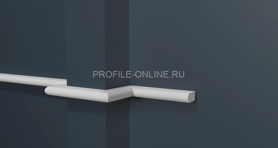 Декоративный молдинг 18.4х10 мм Decor-Dizayn DD638(3m) полистирол белый, под покраску 3 м