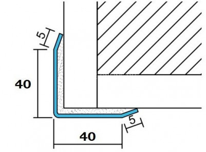 Нержавеющий уголок стальной 40х40 SAO12-40W серебро глянец 2,7 м