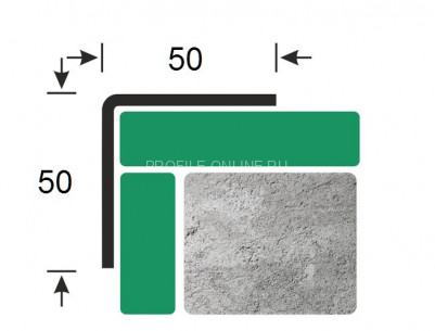 Нержавеющий уголок стальной равнополочный ПБ 50х50 (прямой AISI 430) шлифованный 2,7 м