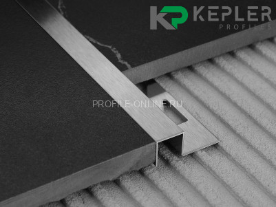 П-образный профиль закладной 12х12 мм из нержавеющей стали SS 304 FSBP017-12 S S.S.304 сатинированный 2.7 м