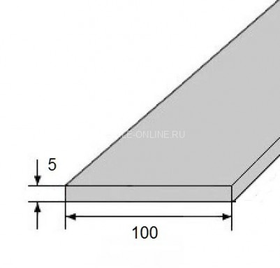 Алюминиевая полоса 100х5 мм 3 м