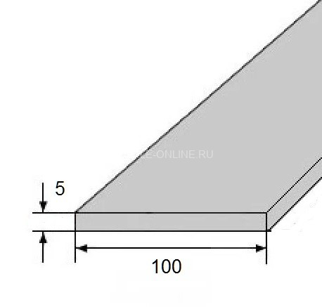 Алюминиевая полоса 100х5 мм 3 м