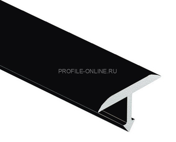 Алюминиевый Т-образный профиль округлый 14 мм PV40-40 черный Ral 9005 2,7 м