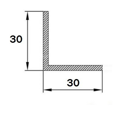 Алюминиевый уголок 30х30 мм PV75-04 золото матовое 2,7 м