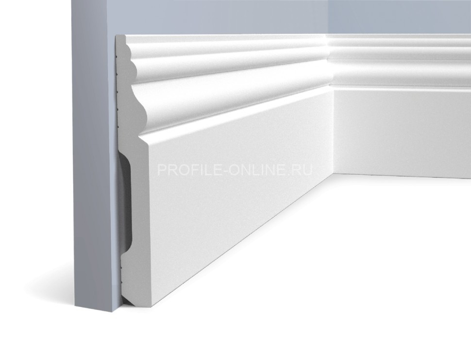 Напольный плинтус 16х126 мм HiWood B126 белый 200 см