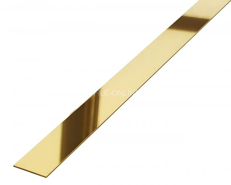 Полоса из нержавеющей стали  10 мм FB 10 GP золото полированное 3м