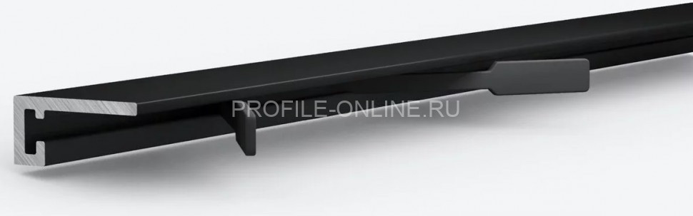 Алюминиевый микроплинтус скрытого монтажа 5х19 мм Laconistiq micro 19 ARM черный 245 см