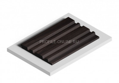 Стеновая панель 3D HiWood LV122 BR395 под дерево из фитополимера 12х120 мм 2,7 м