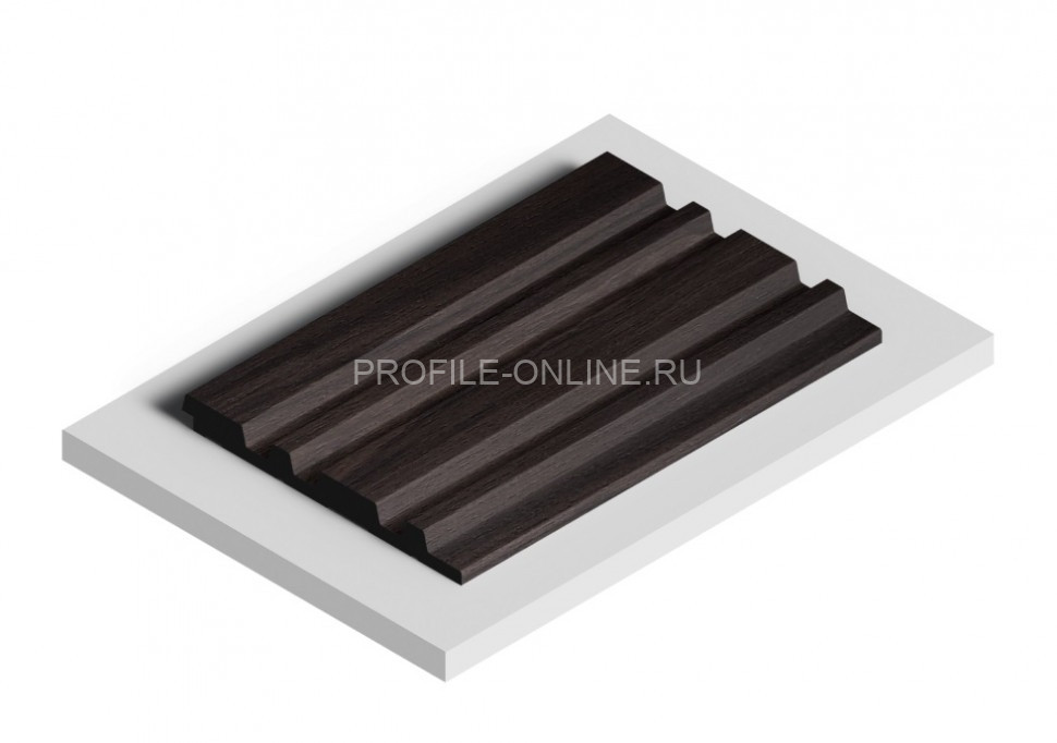 Стеновая панель 3D HiWood LV122 BR395 под дерево из фитополимера 12х120 мм 2,7 м