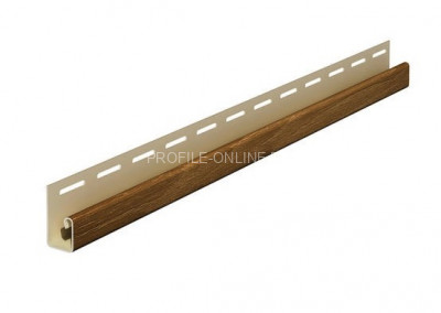 Окантовочная планка для фасадных сайдинг панелей 19х40 мм VOX FRONTO J-TRIM SVP-15 Дуб золотой 3.05 м