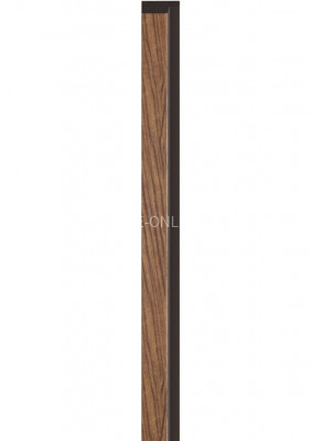 Левая планка-рейка для стеновой реечной панели VOX LINERIO M-LINE мокка 2650х42х12 мм