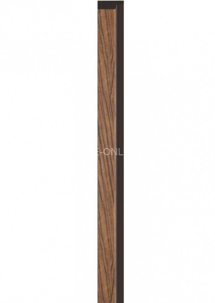 Левая планка-рейка для стеновой реечной панели VOX LINERIO M-LINE мокка 2650х42х12 мм