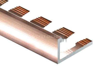 Алюминиевый профиль L-образный гибкий 10 мм PV05-15 розовый блестящий 2,7 м