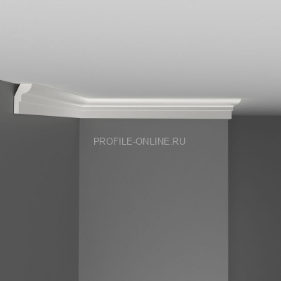 Плинтус потолочный гладкий DECOMASTER D111ДМ (25x15x2000) ударопрочный, белый, под покраску