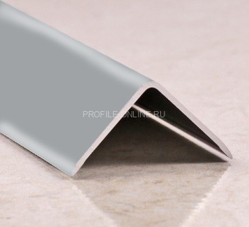 Алюминиевый уголок 20х20 мм PV63-34 темно серый Ral 7000 2,7 м