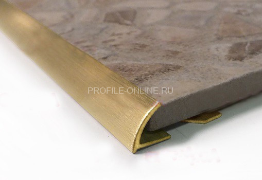 Латунный С-профиль ЛПО-10 латунь браш 2,7 м