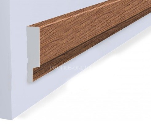 Финишный молдинг для стеновых панелей 12х42 мм Hiwood LF124A BR396 под дерево 270 см