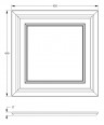 Декоративная настенная панель Orac Decor D506 белая из полистирола 430х430 мм