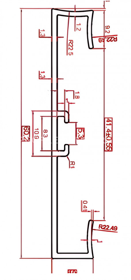 Фурнитура для плинтуса Евротрим C-60 алюминий черный