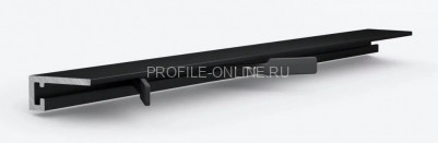 Алюминиевый микроплинтус скрытого монтажа 5х19 мм Laconistiq micro 19 ARM черный муар 245 см