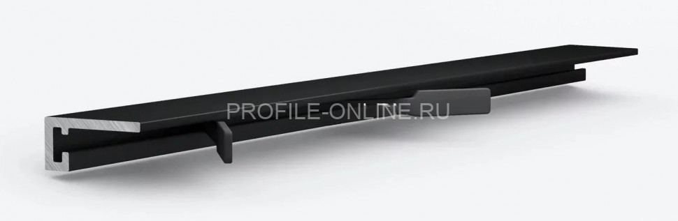 Алюминиевый микроплинтус скрытого монтажа 5х19 мм Laconistiq micro 19 ARM черный муар 245 см