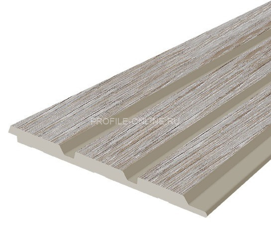 Отделочная стеновая декоративная панель с 3D эффектом Hiwood LV124 GN68 под дерево 120х12 мм из фитополимера 2,7 м