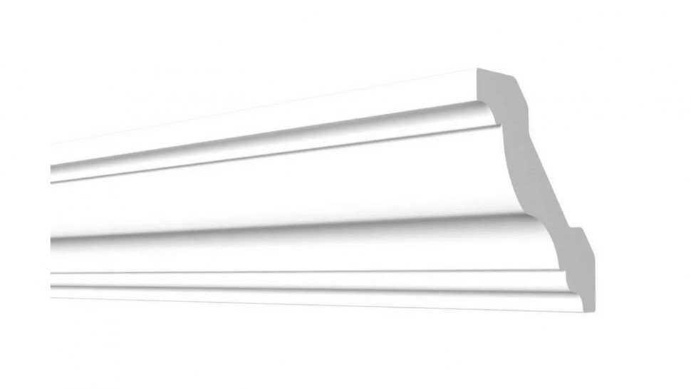 Декоративный плинтус для потолка 44х40 мм Decor-Dizayn DD21 полистирол белый, под покраску 2 м