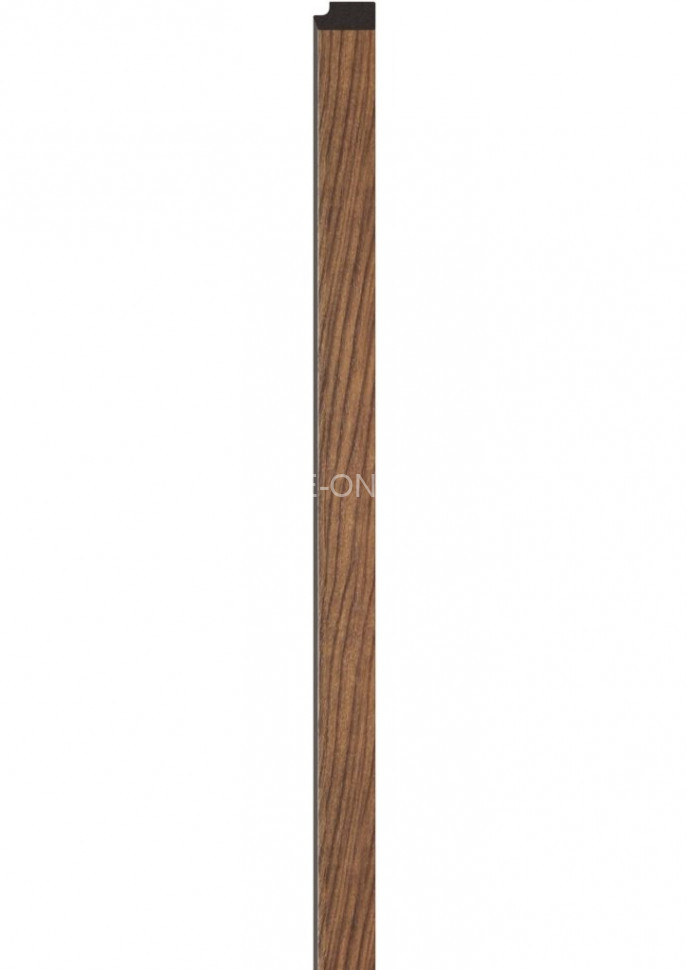 Правая планка-рейка для стеновой реечной панели VOX LINERIO M-LINE мокка 2650х26х12 мм