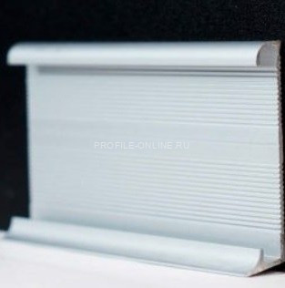 Плинтус для ковролина алюминиевый 60 мм ПТ-9 серебро 3 м