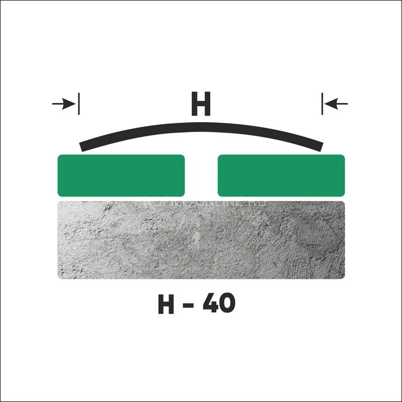 Одноуровневый нержавеющий порог стальной 40 мм FAR 4 P полированная сталь 270 см