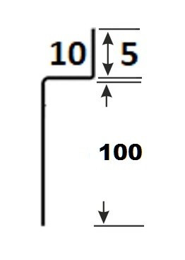 Нержавеющий плинтус скрытого монтажа стальной под гипсокартон 100 мм FiZ 100 M сатинированная сталь 250 см