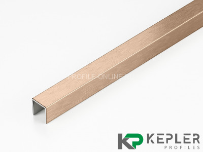 П-образный профиль 10х10 мм из нержавеющей стали SS 304 FSUP10-RS S.S.304 розовое золото сатинированное 2.7 м