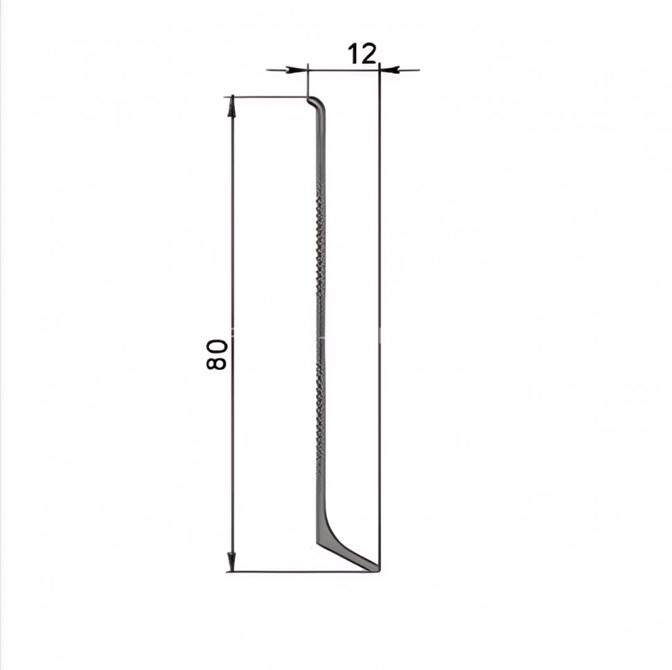 Стык для напольного плинтуса 80 мм Диал ПЛ-80ст 0034 серый RAL 9006
