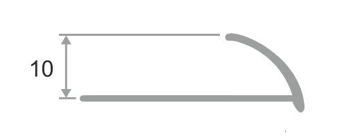 Профиль С-образный 10 мм Cezar PVL17 L латунь полированная 2,7 м