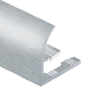 Алюминиевый С-образный профиль гибкий 10 мм PV26-03 серебро блестящее 2,7 м