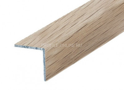 Алюминиевый уголок 15х15 равнополочный Л Беленый дуб 2,7 м (упаковка 10 штук)