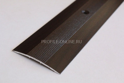 Одноуровневый порог алюминиевый с рифлением 39 мм А5 КД Венге 2,7 м (упаковка 10 штук)