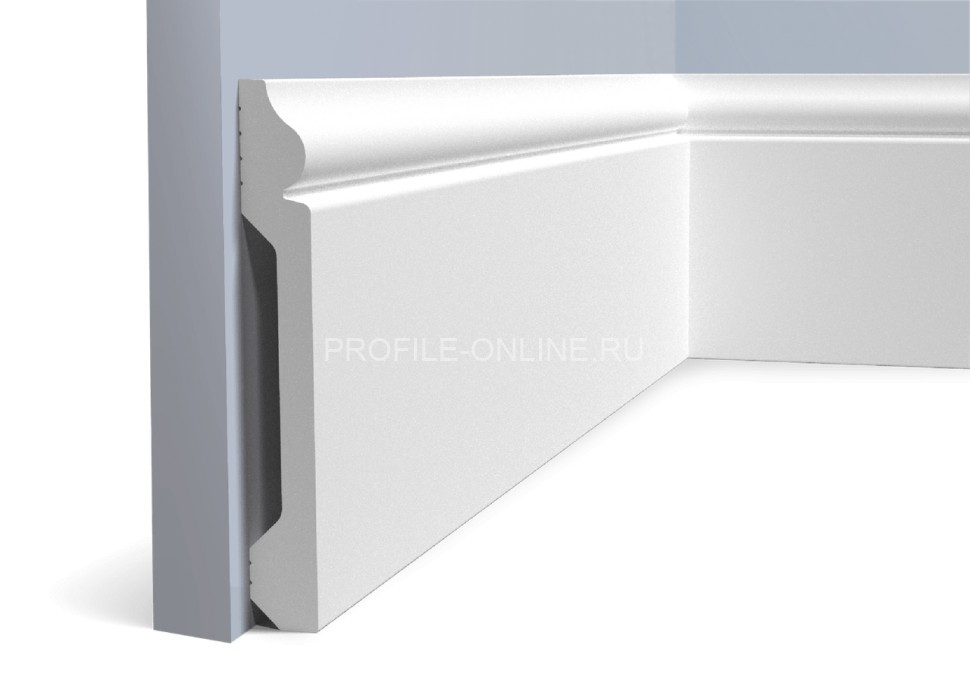 Напольный плинтус 18х136 мм HiWood B136 белый 200 см