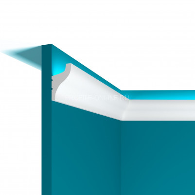 Потолочный плинтус Перфект Плюс P95 белый из ударопрочного полимера 31х50 мм 200 см