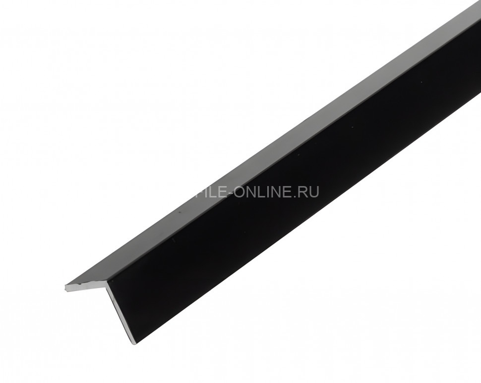 Уголок из алюминия 20х20 мм Евротрим 0306.05 черный 300 см