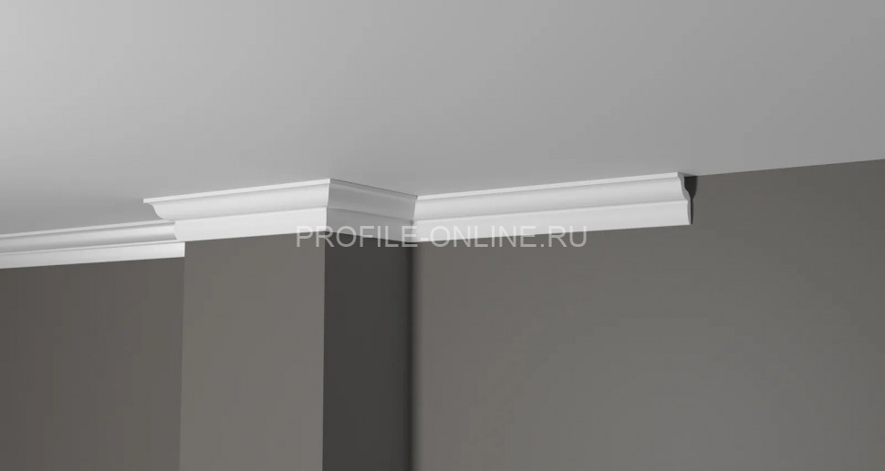 Декоративный плинтус для потолка 42х29 мм Decor-Dizayn DD22 полистирол белый, под покраску 2 м