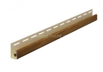Окантовочная планка для фасадных сайдинг панелей 19х40 мм VOX FRONTO J-TRIM SVP-15 Дуб винчестер 3.05 м