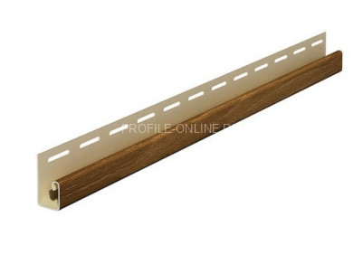 Окантовочная планка для фасадных сайдинг панелей 19х40 мм VOX FRONTO J-TRIM SVP-15 Дуб винчестер 3.05 м