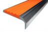 Алюминиевый угловой противоскользящий порог с резиновой вставкой 42х23 мм АУ-42/23 без покрытия оранжевый 2,7 м